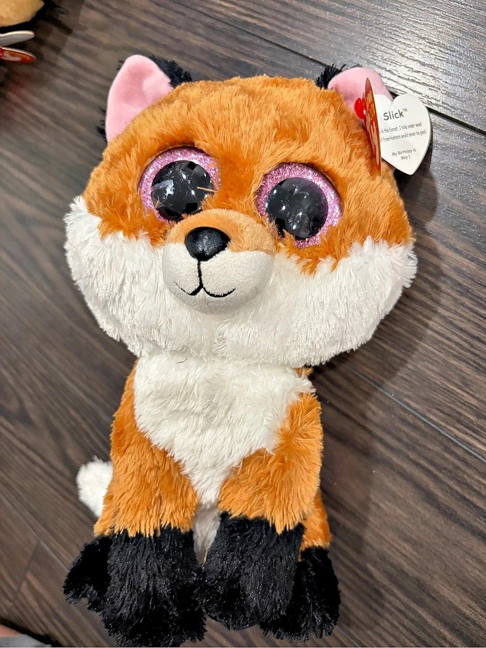Ty Slick the Fox Plush Stuffed Animal Orange & White